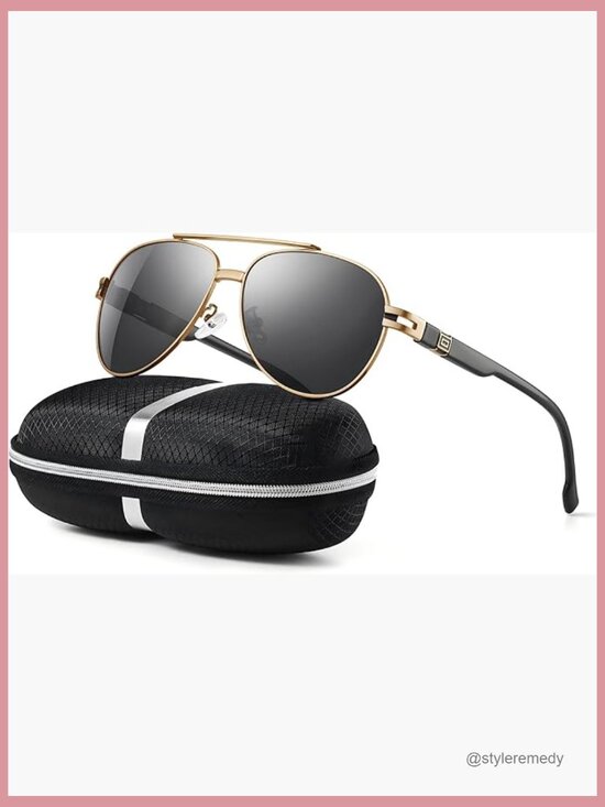 Polarized Aviator Sunglasses Metal Frame UV Protection Driving Fishing Golf main image 7